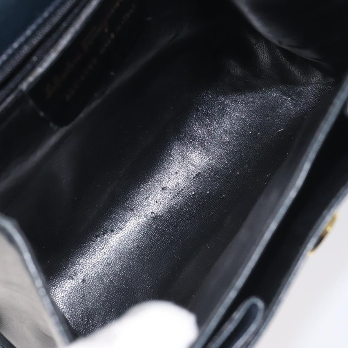 Salvatore Ferragamo Vintage Handbag Leather, BLACK, LEATHER, Handbag