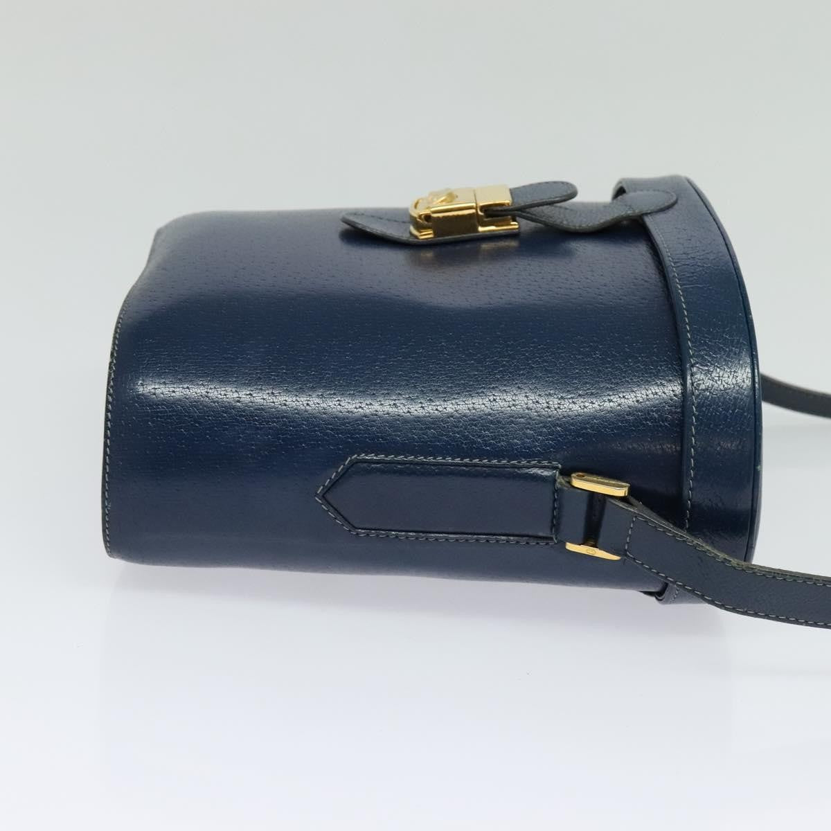 Gucci Vintage Shoulder Bag Leather, BLUE, LEATHER, Shoulder bag