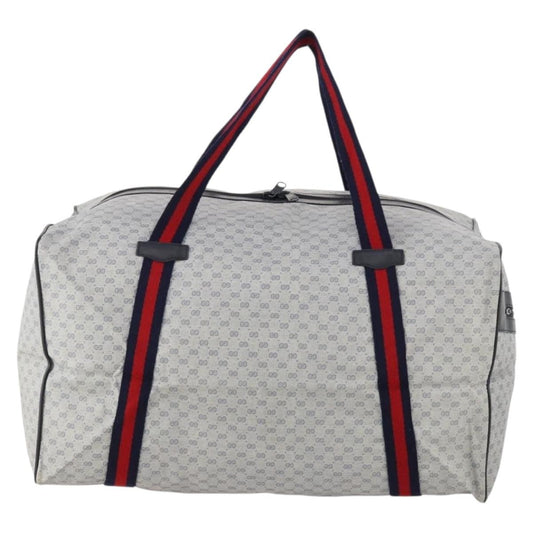 Gucci Web Trim Weekend Duffle Bag GG Coated Canvas, Navy, Canvas, Travel Bag