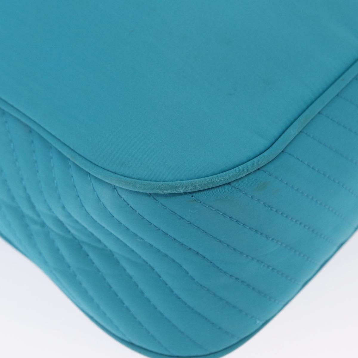 Saint Laurent Vintage Shoulder Bag Nylon, Turquoise, Nylon, Shoulder Bag