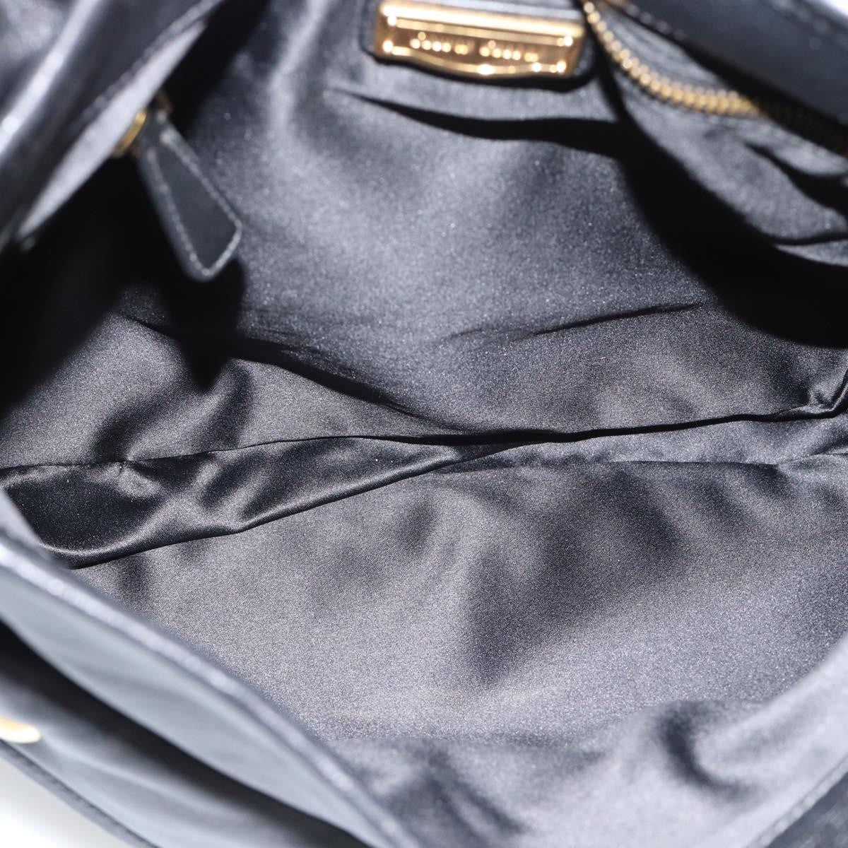 Miu Miu Coffer Convertible Satchel Leather, Black, Leather, Shoulder Bag