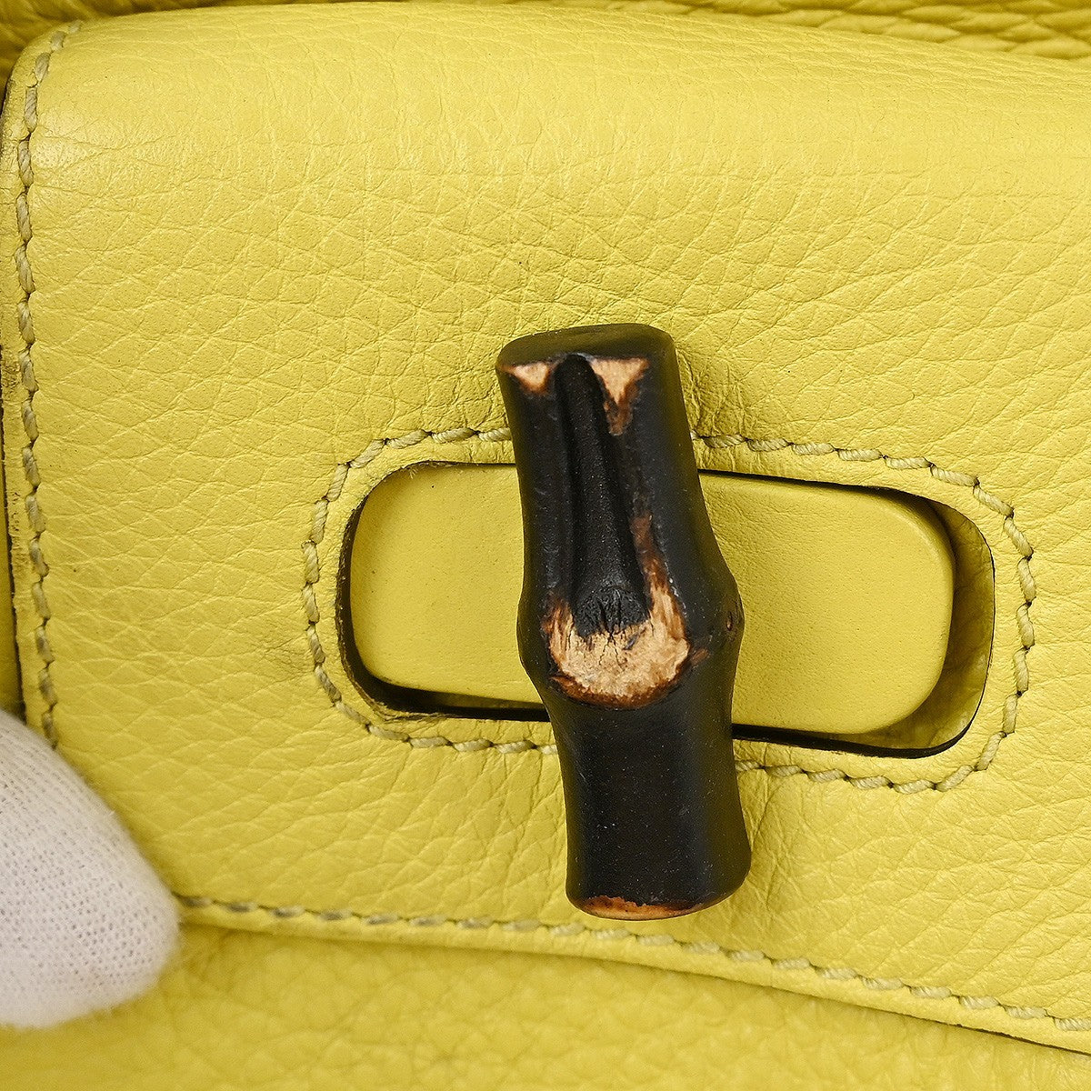 Gucci Bamboo Tassel Backpack Leather, YELLOW, LEATHER, Backpack