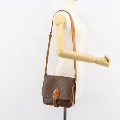 Louis Vuitton Cartouchiere Handbag Monogram Canvas, BROWN, CANVAS, Shoulder bag