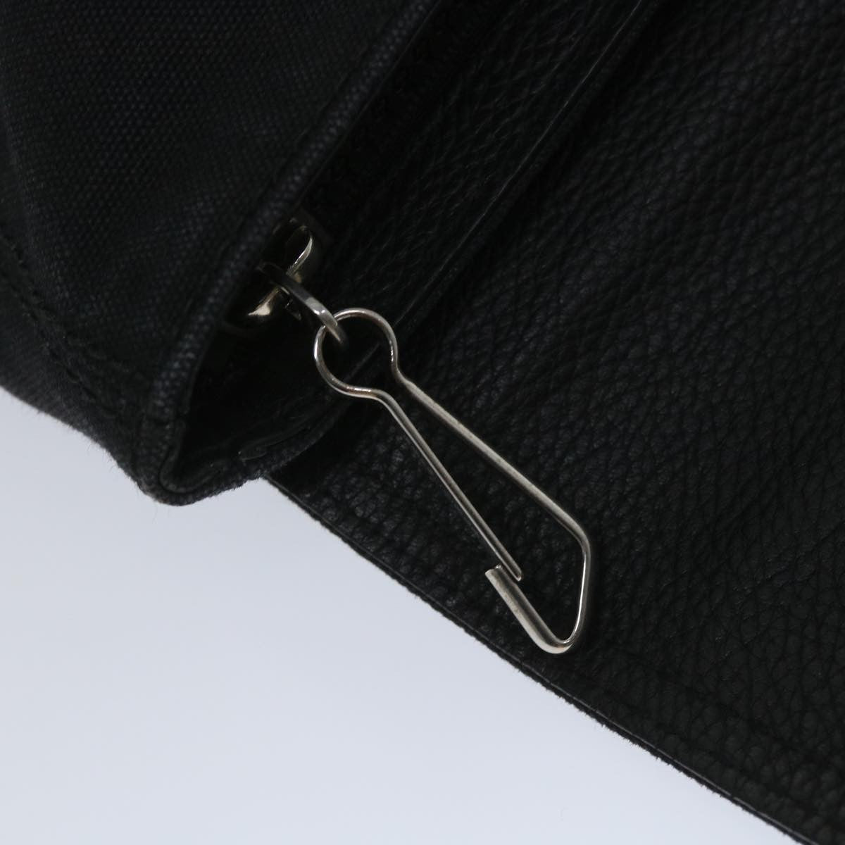 Balenciaga Flap Clutch Canvas with Leather, BLACK, CANVAS, Clutche & pouche