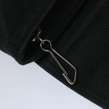 Balenciaga Flap Clutch Canvas with Leather, BLACK, CANVAS, Clutche & pouche