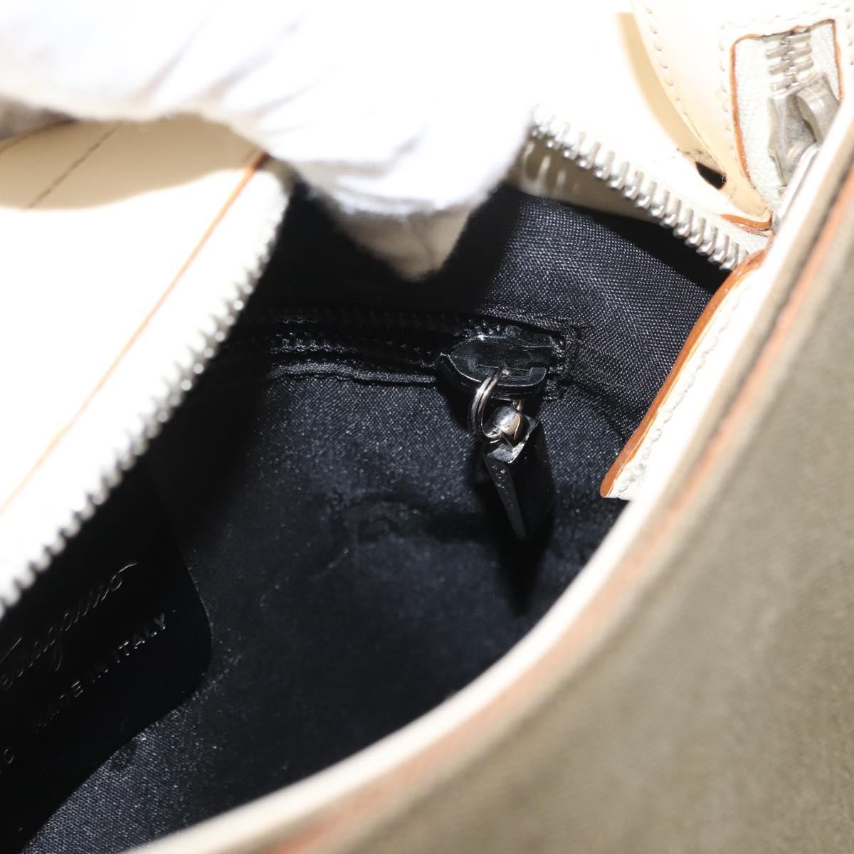 Salvatore Ferragamo Gancini Shoulder Bag Canvas, KHAKI, CANVAS, Shoulder bag