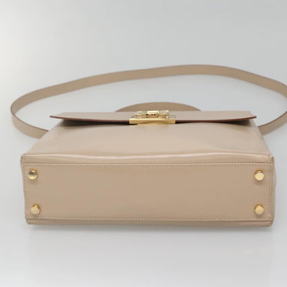 Salvatore Ferragamo Gancini Convertible Top Handle Bag Leather, BEIGE, LEATHER, Handbag