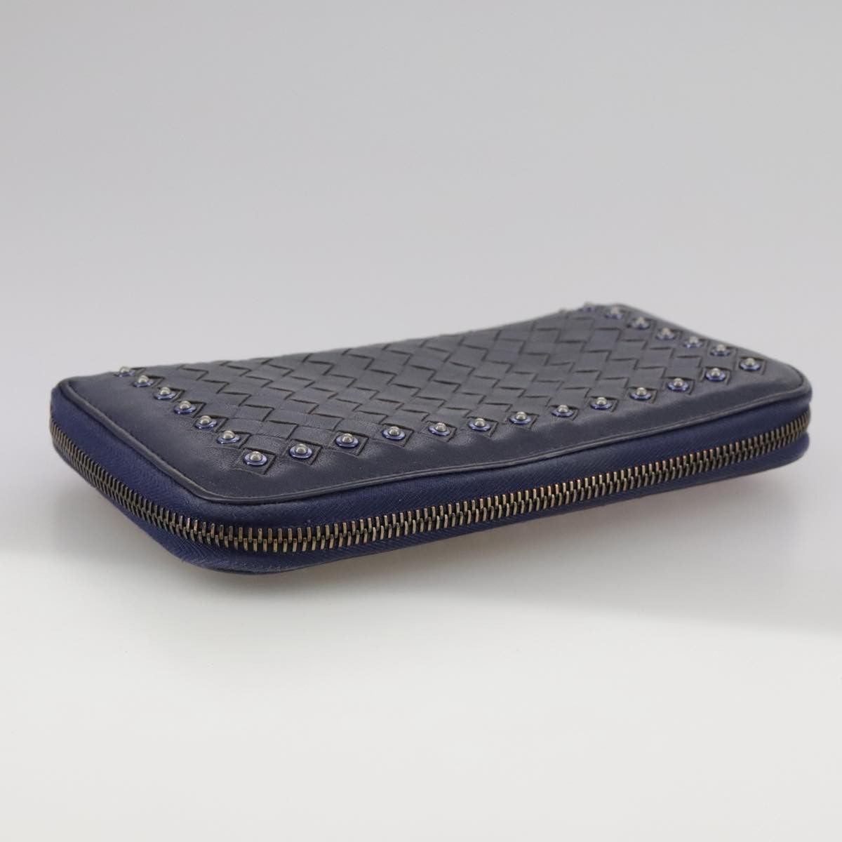 Bottega Veneta Intrecciato Long Zip  Wallet Leather, BLACK, LEATHER, Wallets