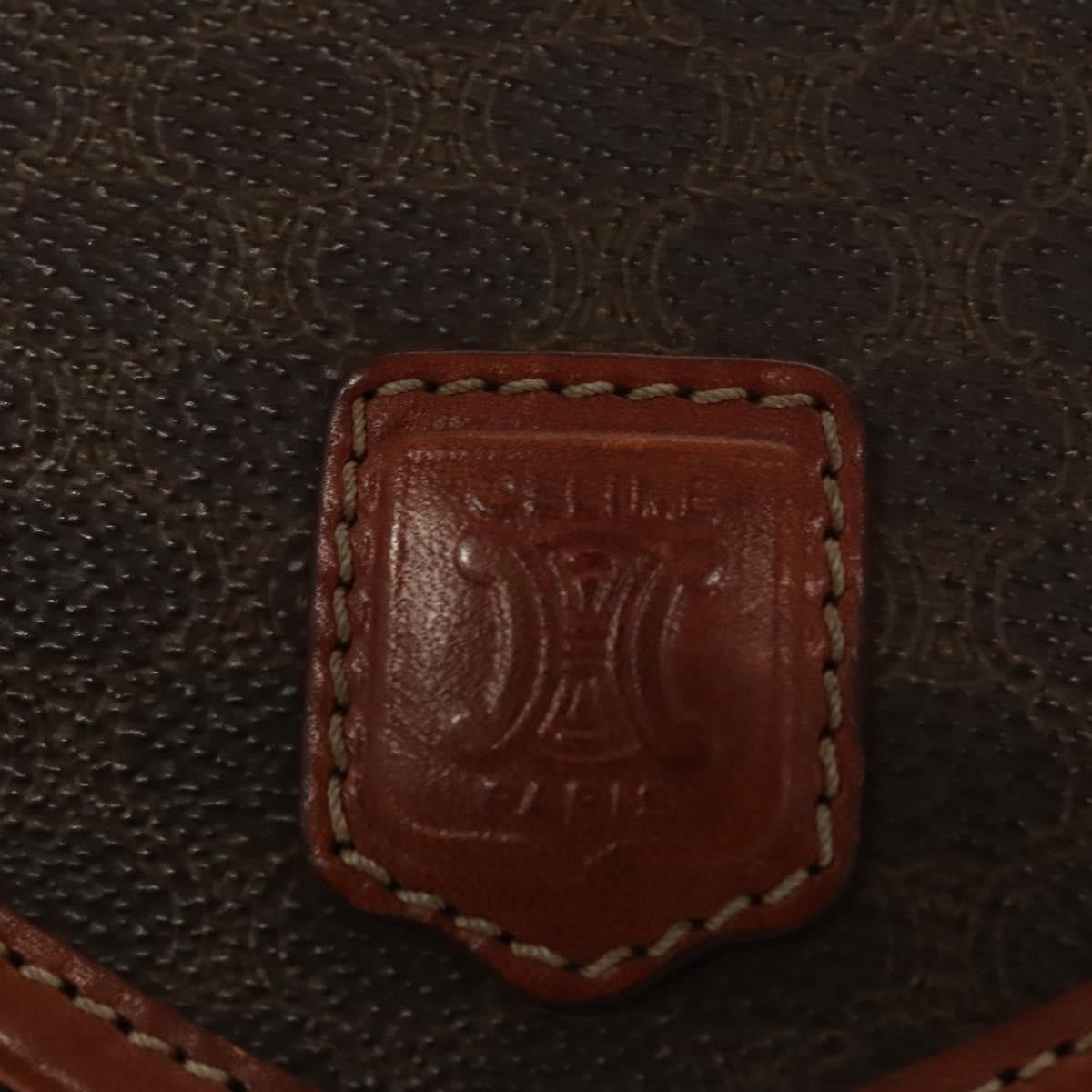 Celine Vintage Macadam Shoulder Bag Canvas, BROWN, CANVAS, Shoulder bag