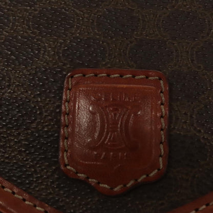 Celine Vintage Macadam Shoulder Bag Canvas, BROWN, CANVAS, Shoulder bag