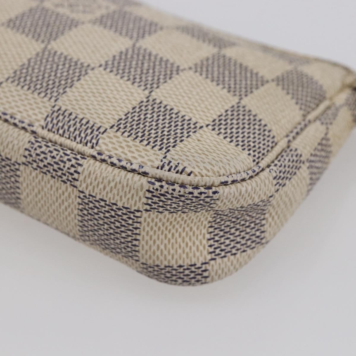 Louis Vuitton Pochette Accessoires Damier, WHITE, CANVAS, Clutche & pouche