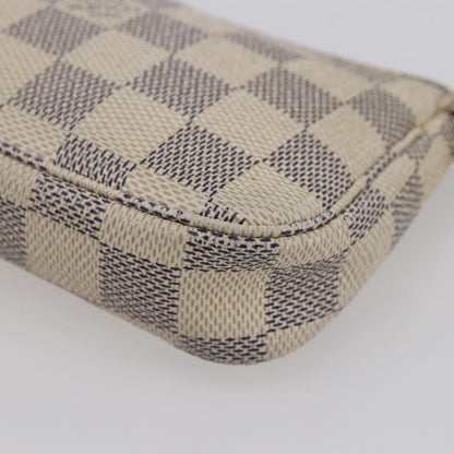 Louis Vuitton Pochette Accessoires Damier, WHITE, CANVAS, Clutche & pouche
