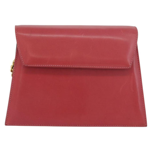 Salvatore Ferragamo Vintage Chain Shoulder Bag Leather, PINK, LEATHER, Shoulder bag