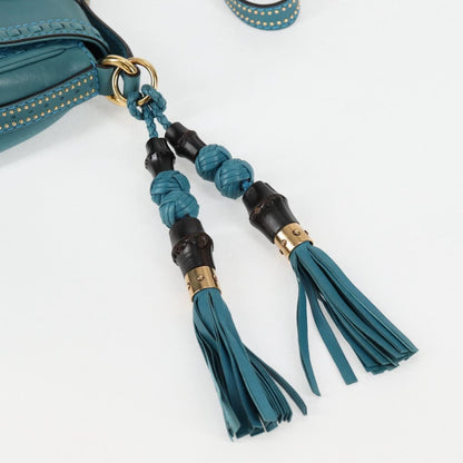 Gucci Snaffle Bit Crossbody Bag Leather, BLUE, LEATHER, Crossbody bag