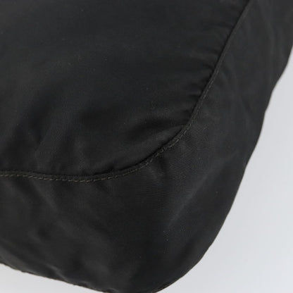 Prada Front Zip Messenger Bag Tessuto, BLACK, NYLON, Shoulder bag