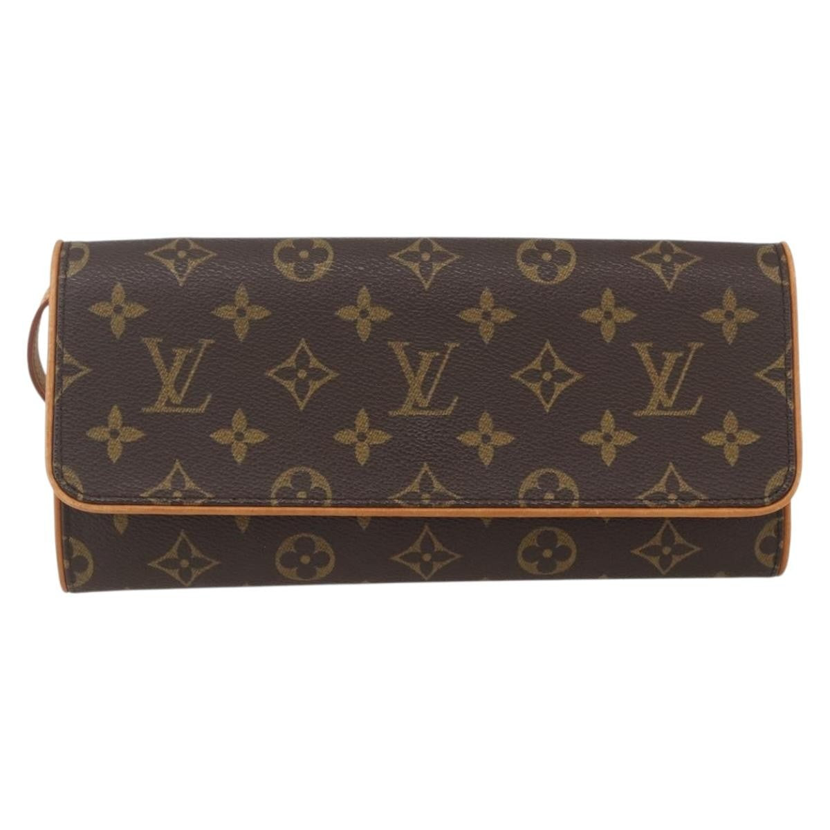 Louis Vuitton Twin Handbag Monogram Canvas, BROWN, CANVAS, Clutche & pouche
