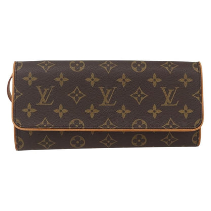 Louis Vuitton Twin Handbag Monogram Canvas, BROWN, CANVAS, Clutche & pouche