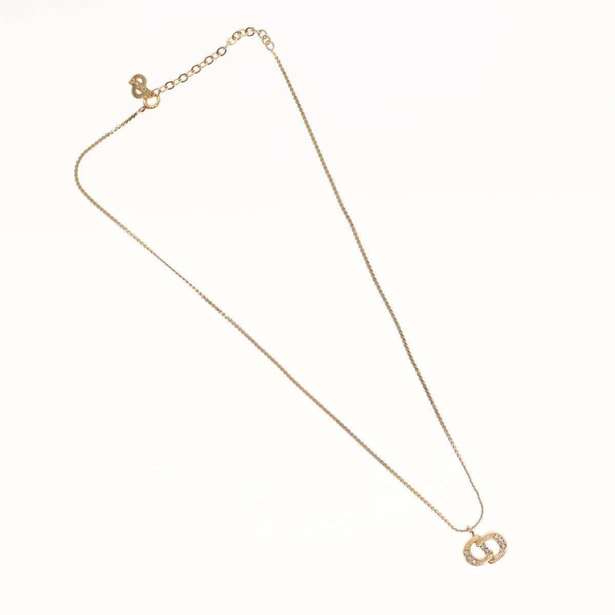 Christian Dior CD Pendant Necklace Gold-plated, GOLD, METAL, Necklace