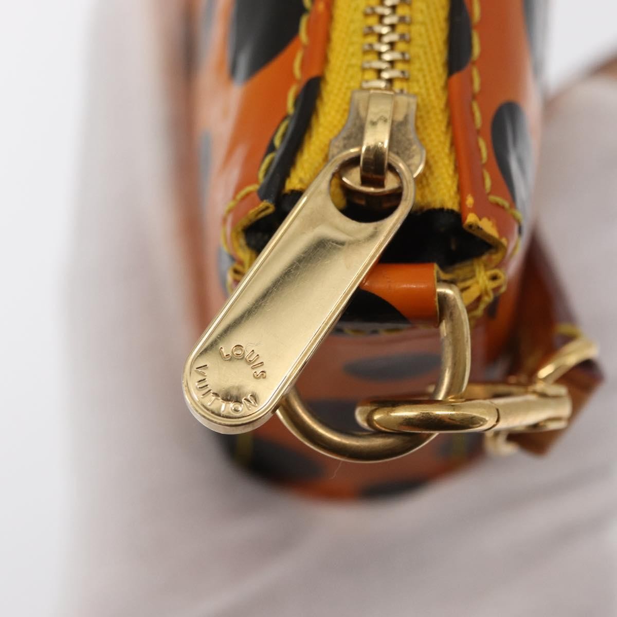 Louis Vuitton Pochette Accessoires NM Kusama Infinity Dots Monogram Vernis, YELLOW, PATENT_LEATHER, Clutche & pouche