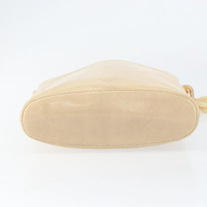 Prada Vintage Shoulder Bag Leather, BEIGE, LEATHER, Shoulder bag