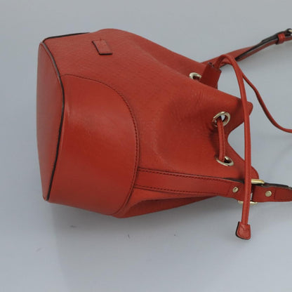 Gucci Bright Bucket Bag Diamante Leather, ORANGE, LEATHER, Handbag