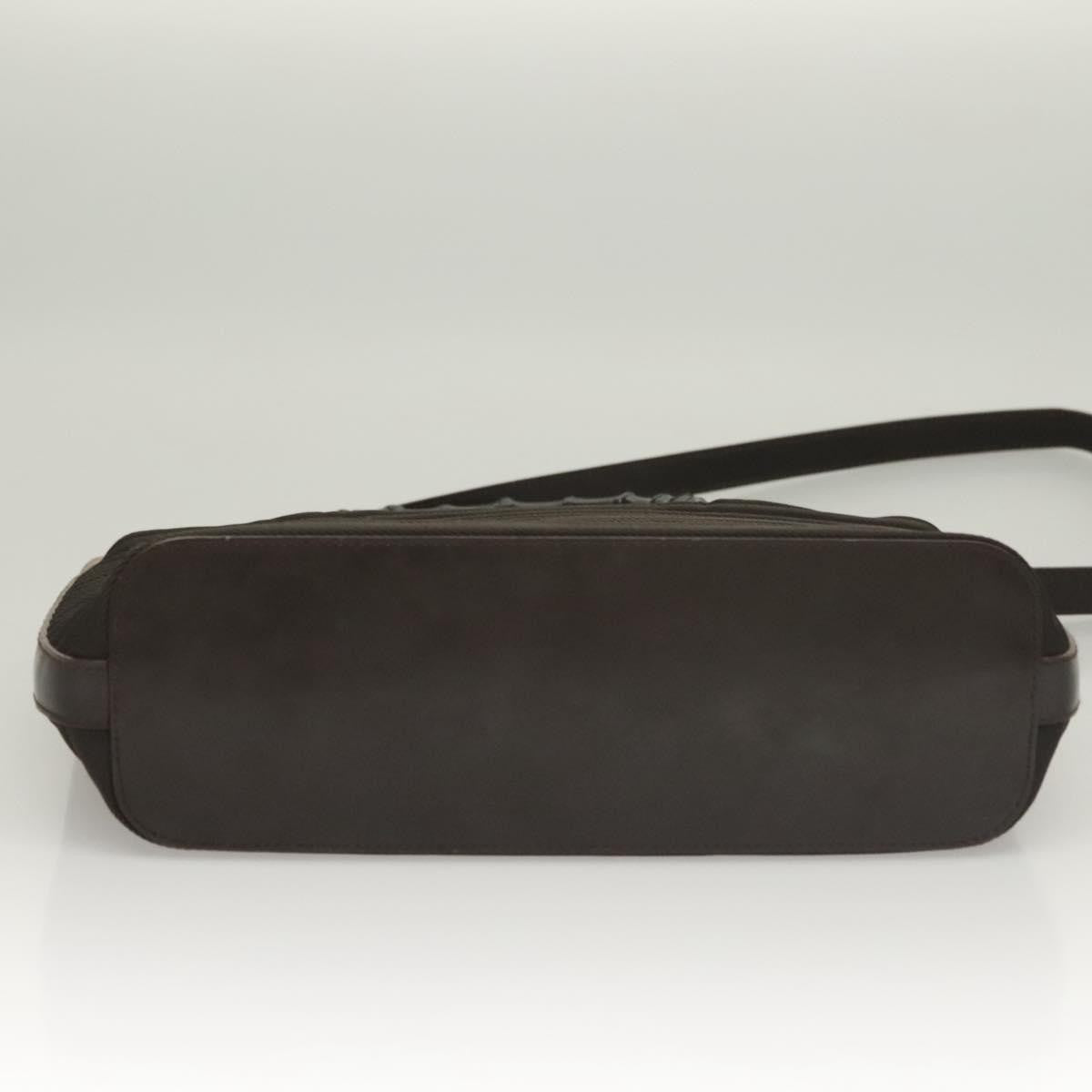 Gucci Vintage Bamboo Handle Bag Nylon, BROWN, NYLON, Handbag