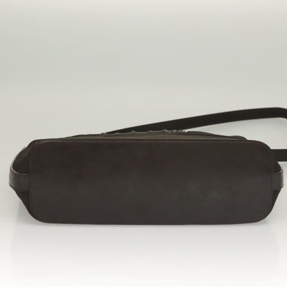 Gucci Vintage Bamboo Handle Bag Nylon, BROWN, NYLON, Handbag