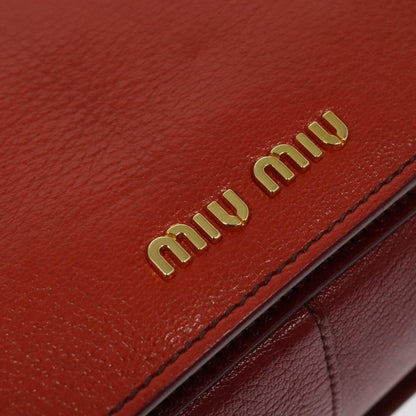 Miu Miu Madras Convertible Lock Tote Leather, RED, LEATHER, Handbag