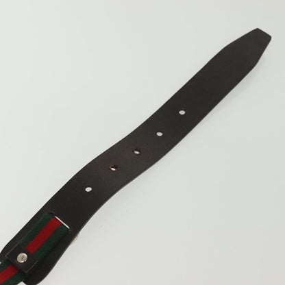 Gucci Sherry Line Belt Leather, BLACK, LEATHER, Belts