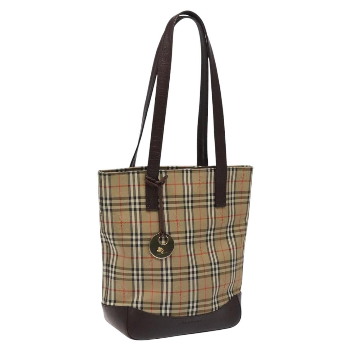 Burberry Nova Check Tote canvas check pattern, BEIGE, CANVAS, Tote bag
