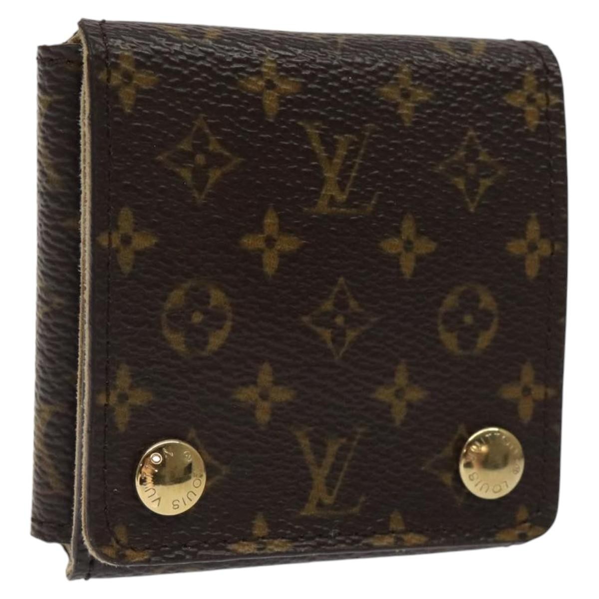 Louis Vuitton CASE JEWELRY BOX Canvas, BROWN, CANVAS, Wallets