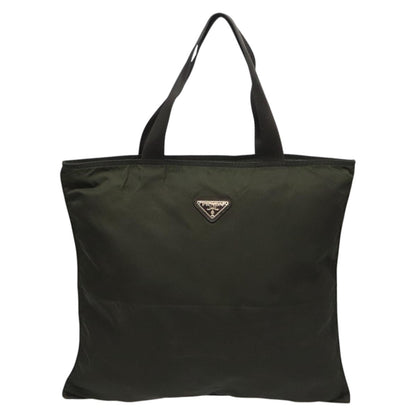 Prada Vintage Zip Tote Tessuto, KHAKI, NYLON, Tote bag