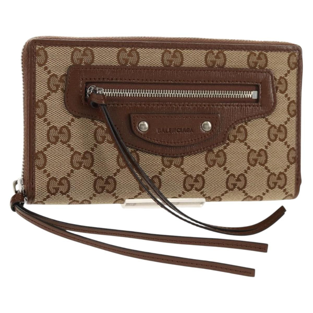 Gucci x Balenciaga The Hacker Project Neo Classic Wallet GG Canvas, BEIGE, CANVAS, Wallets