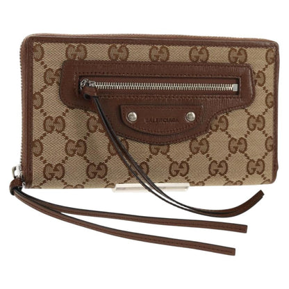 Gucci x Balenciaga The Hacker Project Neo Classic Wallet GG Canvas, BEIGE, CANVAS, Wallets