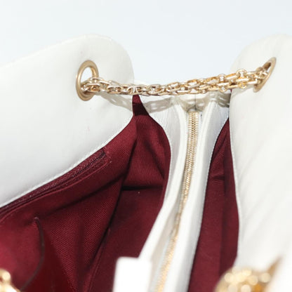 Chanel Just Mademoiselle Bag Quilted Leather, WHITE, LEATHER, Shoulder bag