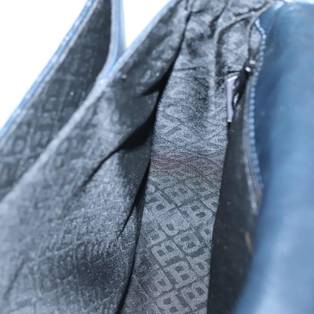 Bally Vintage Handbag Quilted Leather, NAVY, LEATHER, Handbag