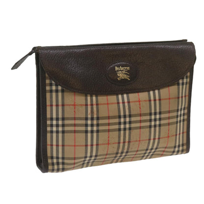 Burberry Nova check Pochette Canvas, BEIGE, CANVAS, Clutche & pouche