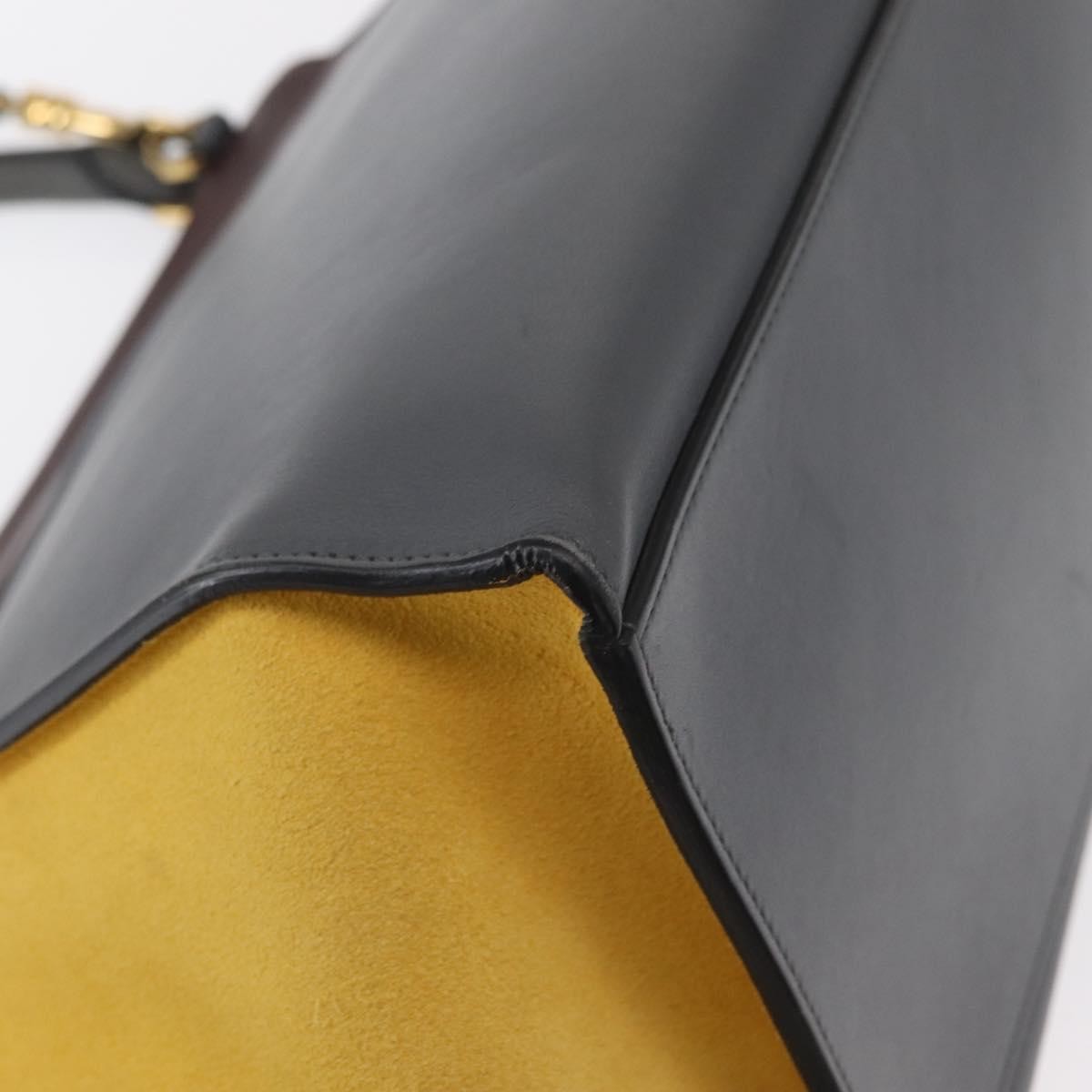 Celine Tricolor Trapeze Bag Leather, GRAY, LEATHER, Handbag