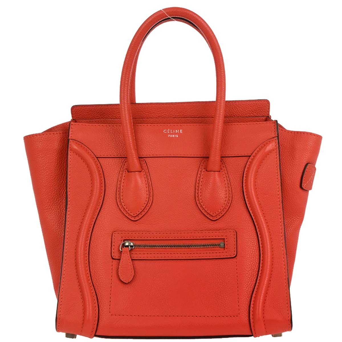 Celine Luggage Bag Smooth Leather, RED, LEATHER, Handbag