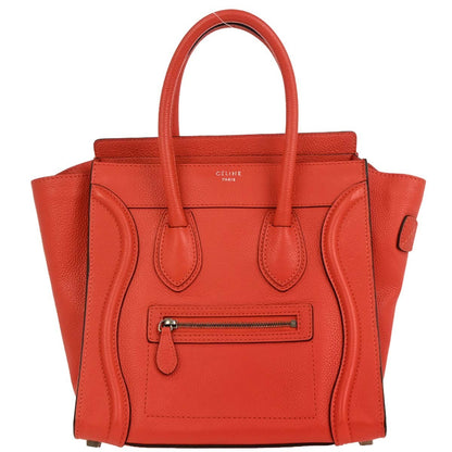 Celine Luggage Bag Smooth Leather, RED, LEATHER, Handbag