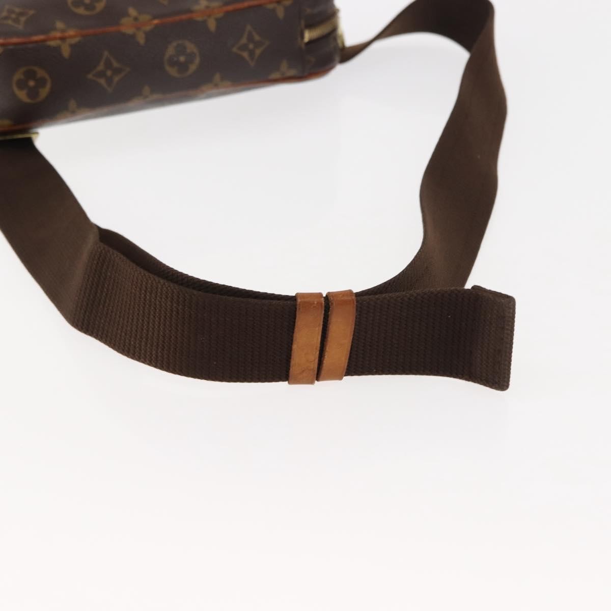Louis Vuitton Pochette Gange Monogram Canvas, BROWN, CANVAS, Clutche & pouche