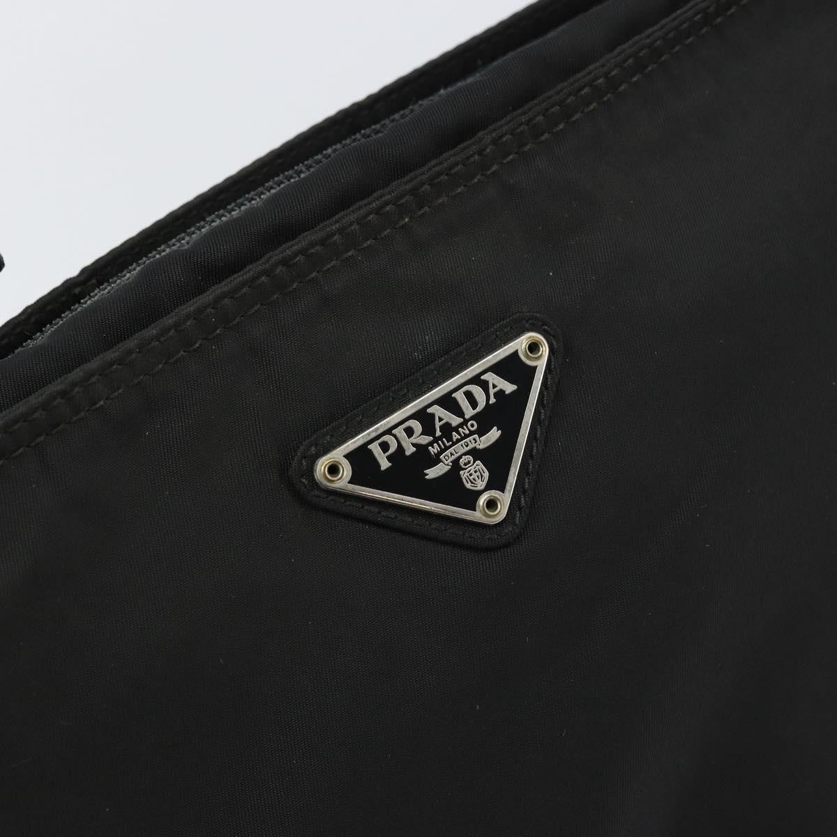 Prada Flat Messenger Bag Tessuto, BLACK, NYLON, Shoulder bag