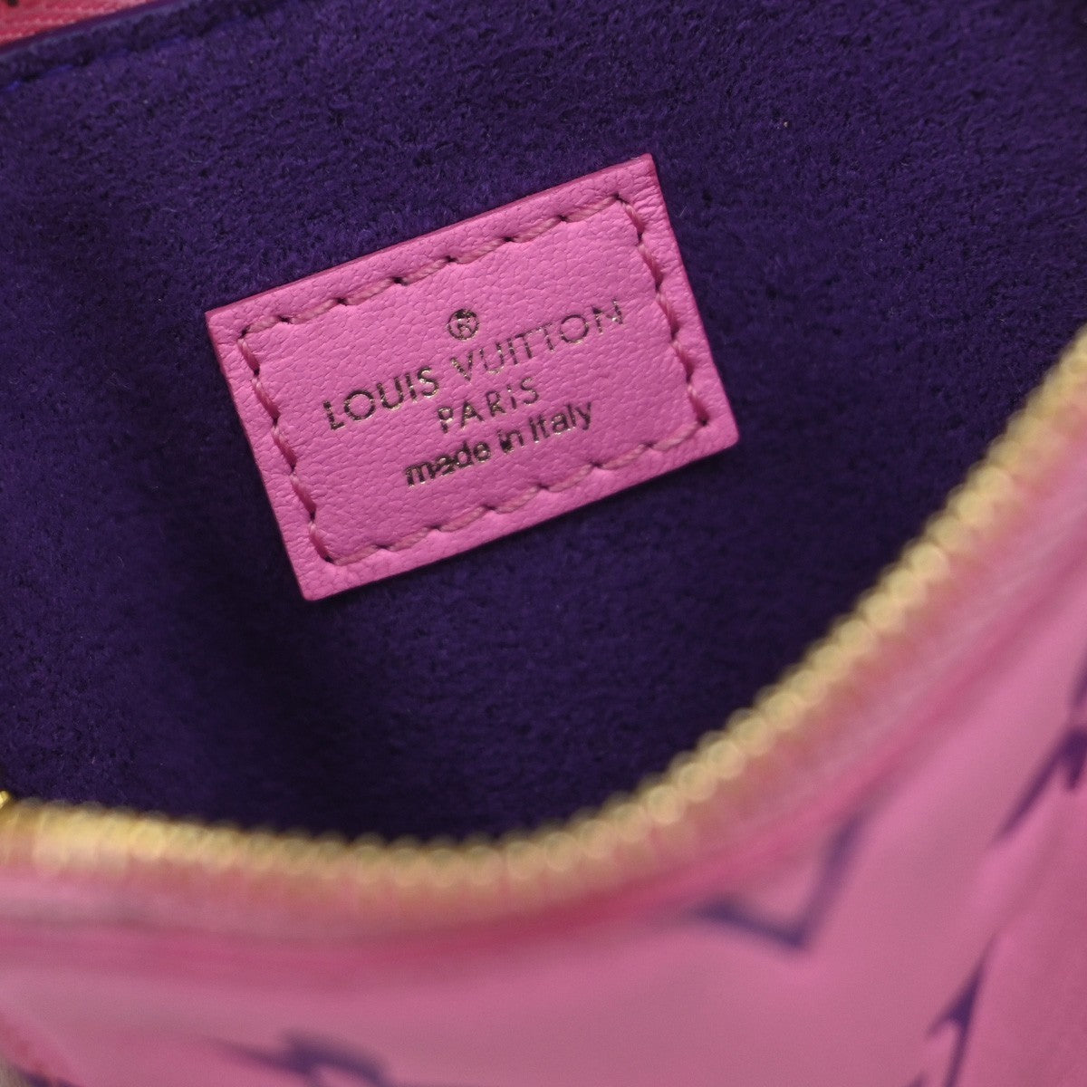 Louis Vuitton Lanyard Multipochette Coin Case Monogram Empreinte, PINK, LEATHER, Wallets