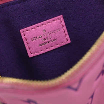 Louis Vuitton Lanyard Multipochette Coin Case Monogram Empreinte, PINK, LEATHER, Wallets