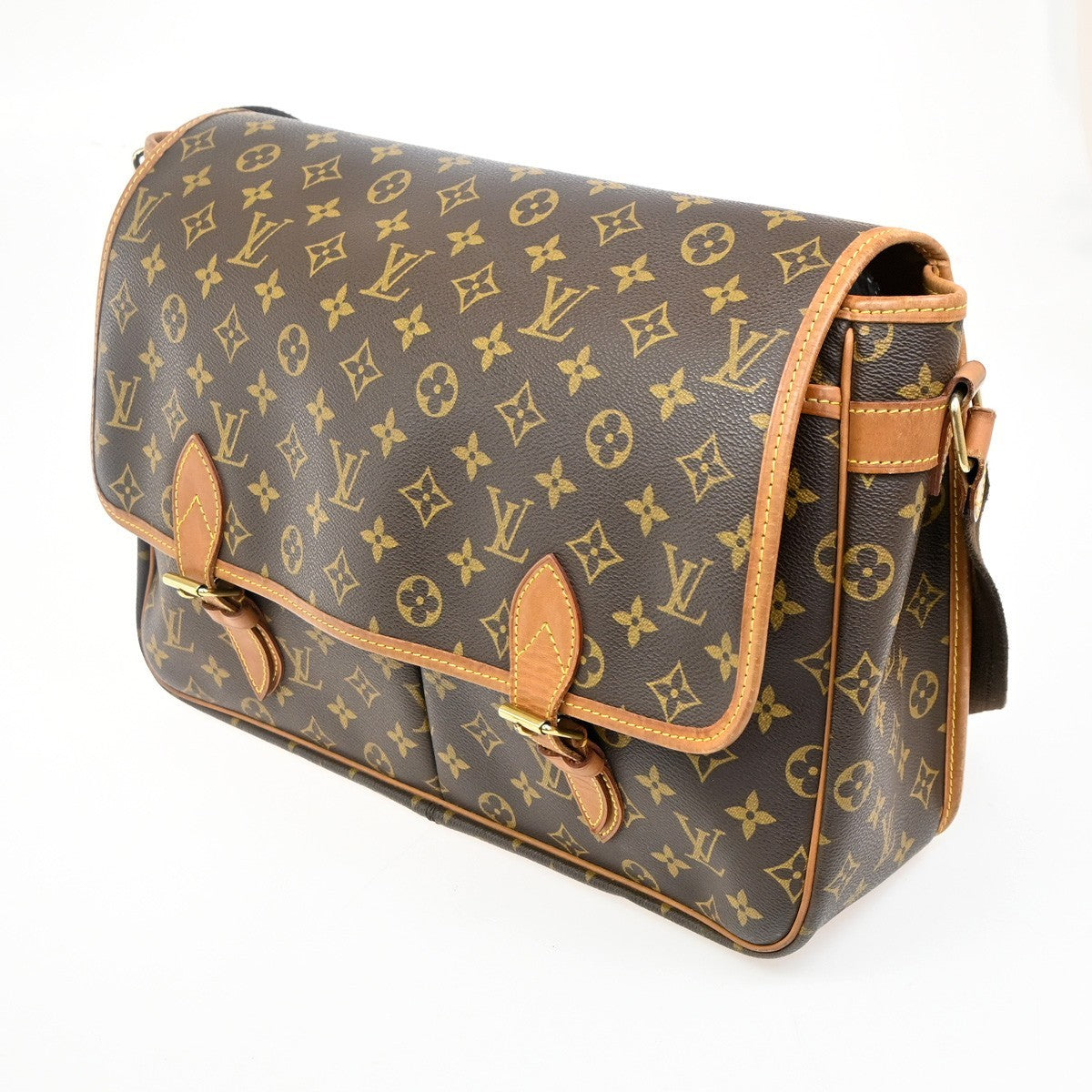 Louis Vuitton Sac Gibeciere Messenger Bag Monogram Canvas, BROWN, CANVAS, Shoulder bag