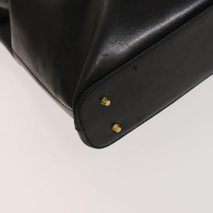 Versace Vintage Handbag Leather, BLACK, LEATHER, Handbag