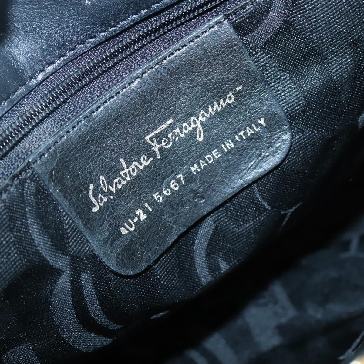 Salvatore Ferragamo Vala Shoulder Bag Canvas, BLACK, CANVAS, Shoulder bag