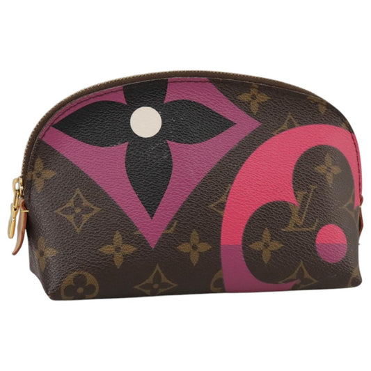 Louis Vuitton Cosmetic Pouch Limited Edition Game On Monogram Canvas, BROWN, CANVAS, Clutche & pouche