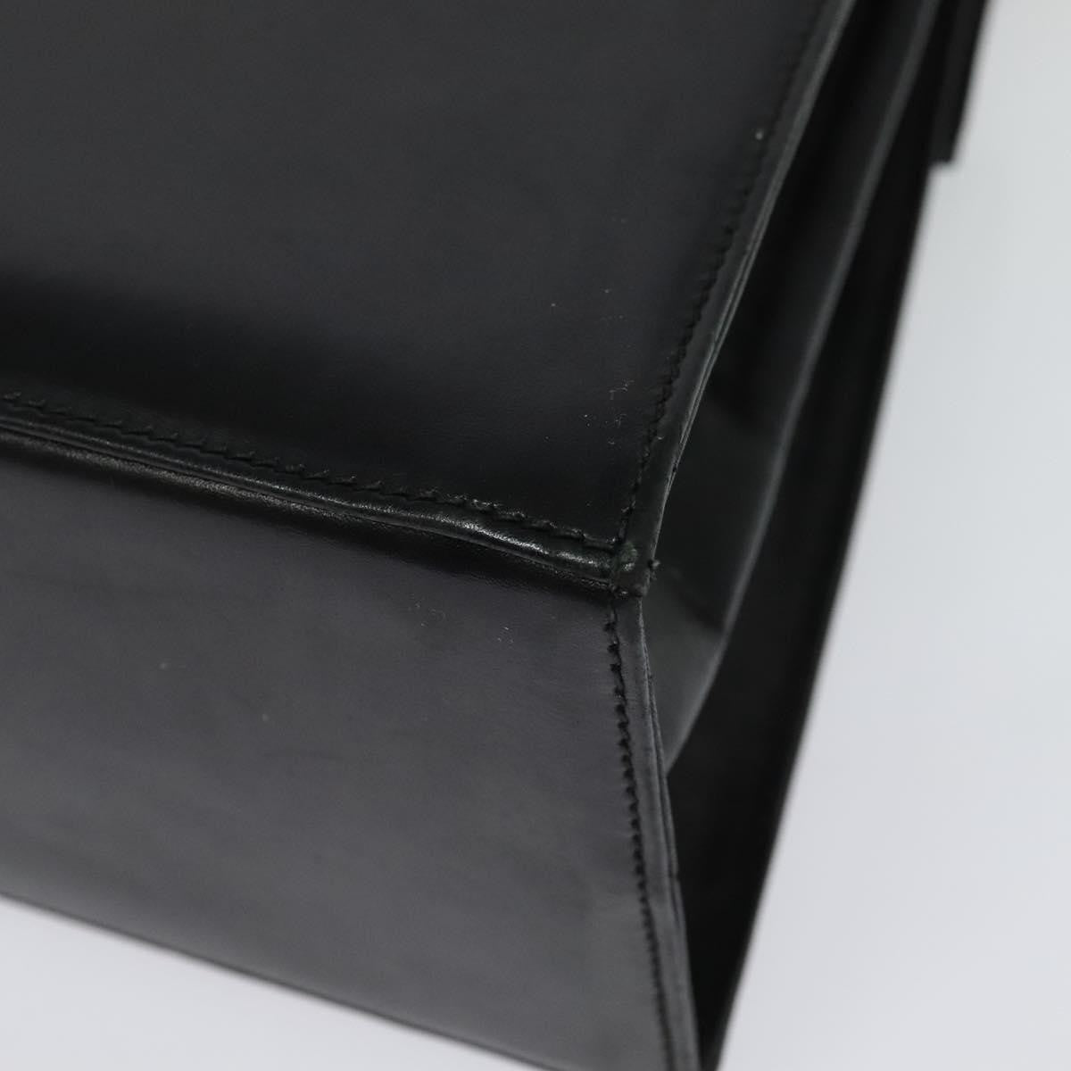 Salvatore Ferragamo Gancini Convertible Top Handle Bag Leather, BLACK, LEATHER, Handbag