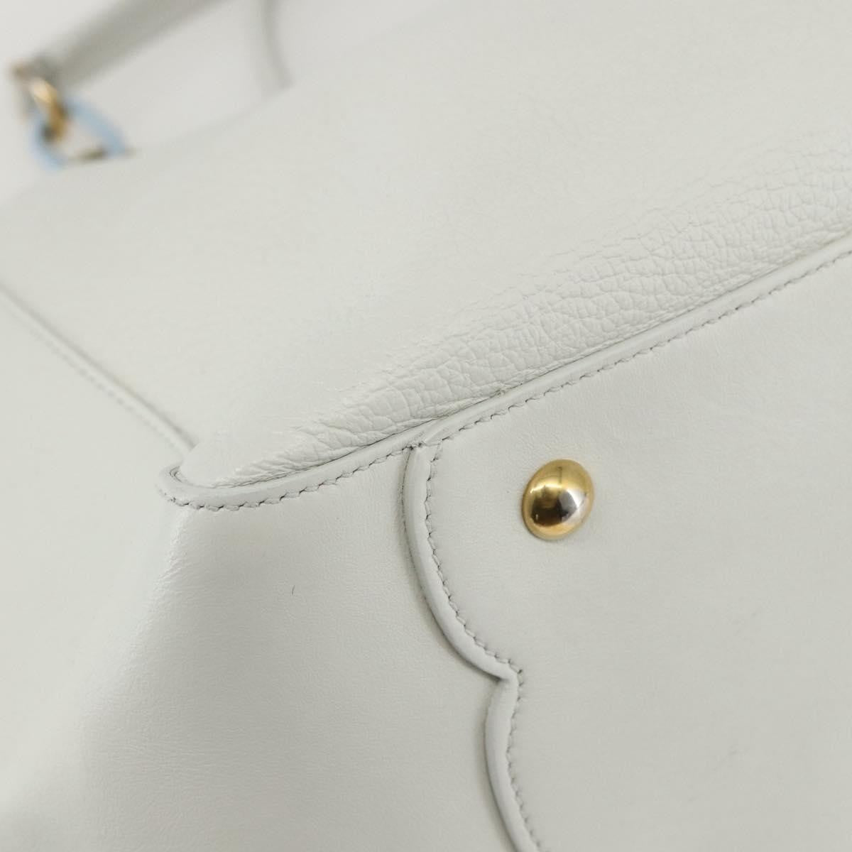 Salvatore Ferragamo Vintage Tote bag Leather, WHITE, LEATHER, Tote bag